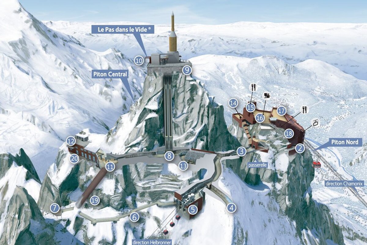 map of aiguille du Midi