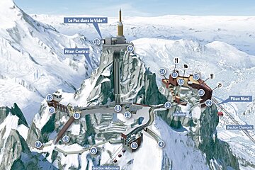 map of aiguille du Midi