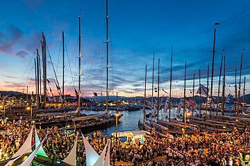 Port at dusk