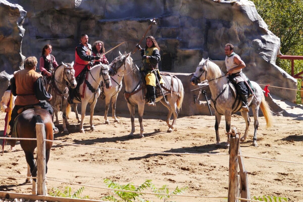 men on horseback for the durandal horse show rocamadour