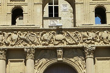 a stone facade
