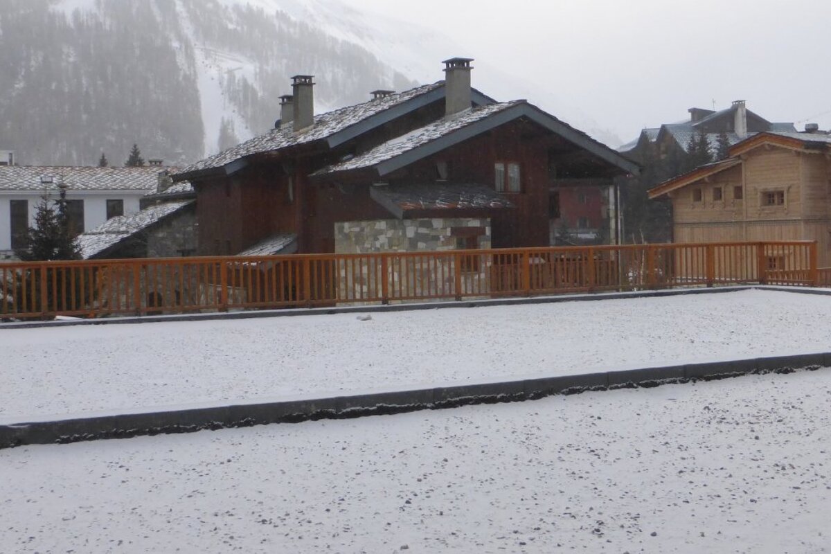 a small dusting of snow