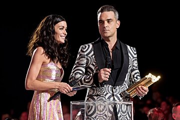 Robbie Williams on the red carpet of Cannes
