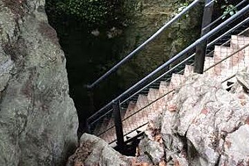 steps leading into the cave