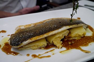 Sea bass fillet à la plancha