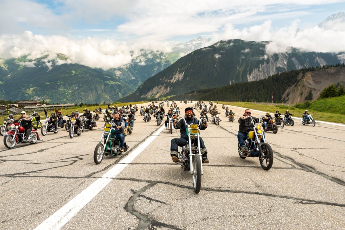 International motorbike event and rock shows - bikes from all over