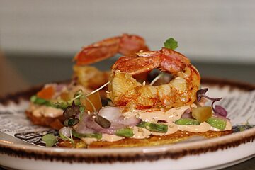 seafood dish at restaurante flamingo