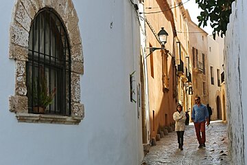 narrow streets of ibiza town
