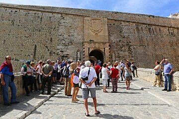 draw bridge of old Ibiza town