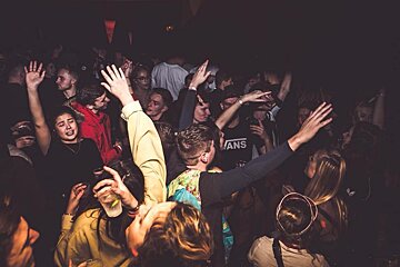 People dancing in the bar