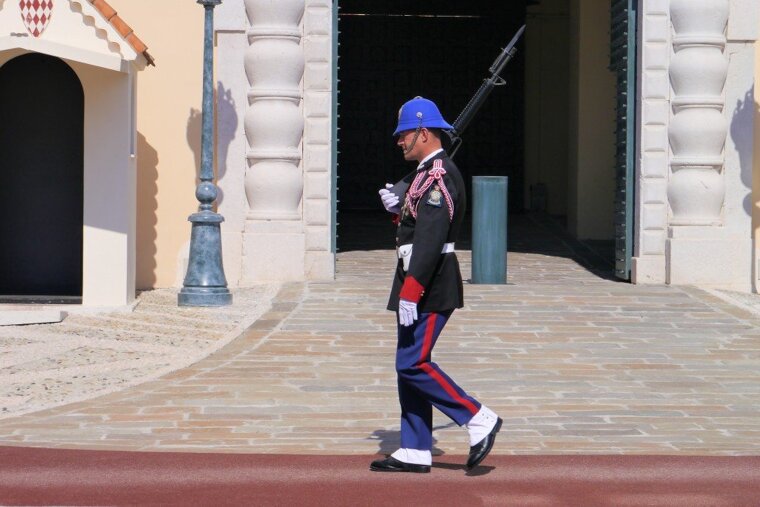 a guard at the monaco palace