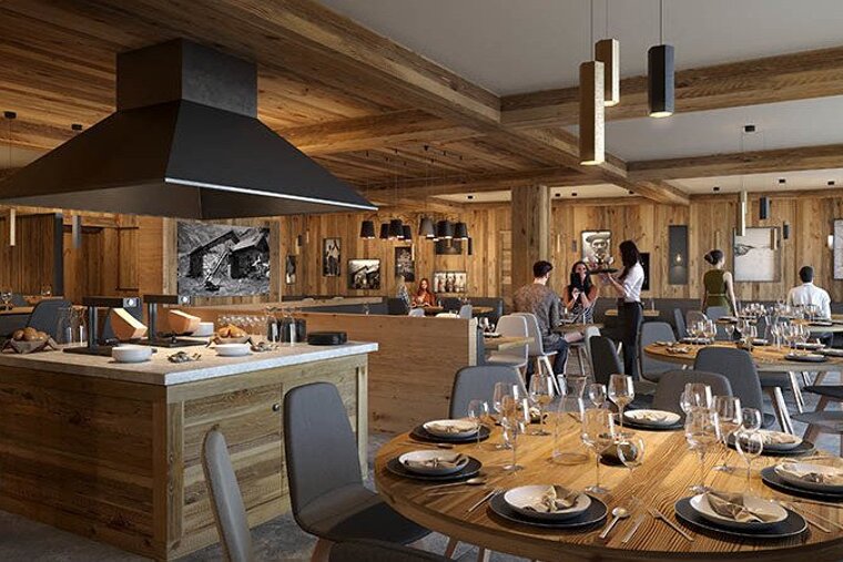 Avancher Restaurant, Val d'Isere interior
