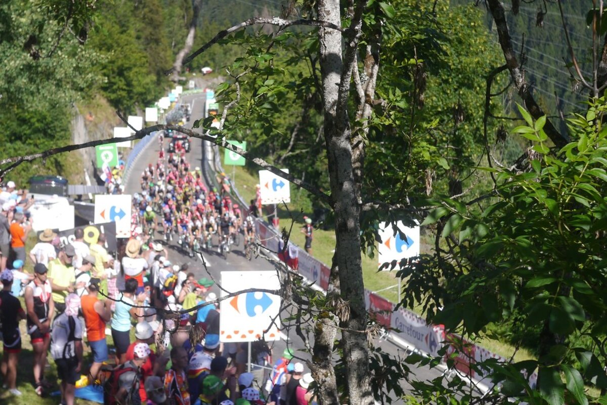 a view down the route of the peoloton
