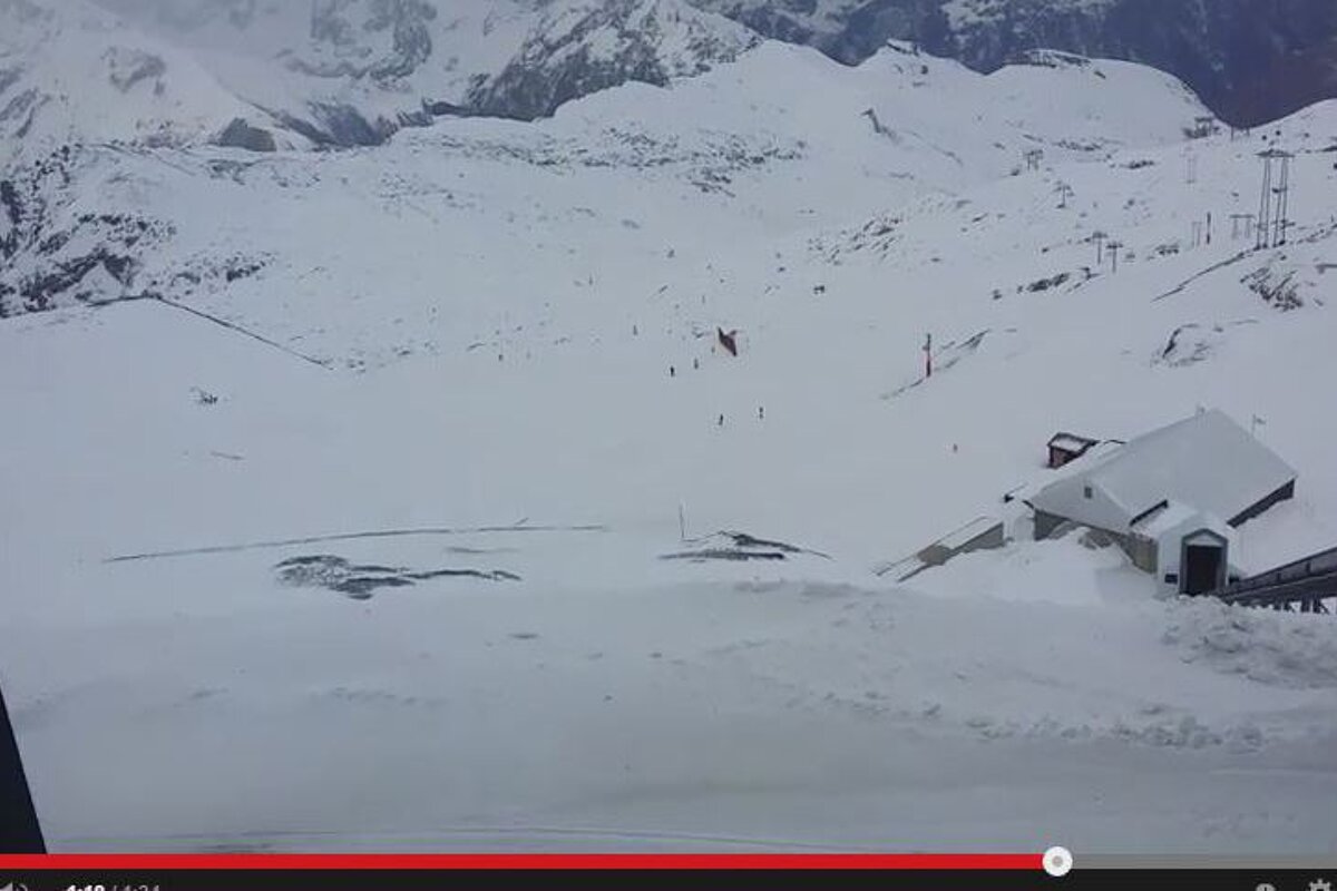 snowy conditions at 3200 metres