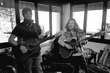 a band in a bar