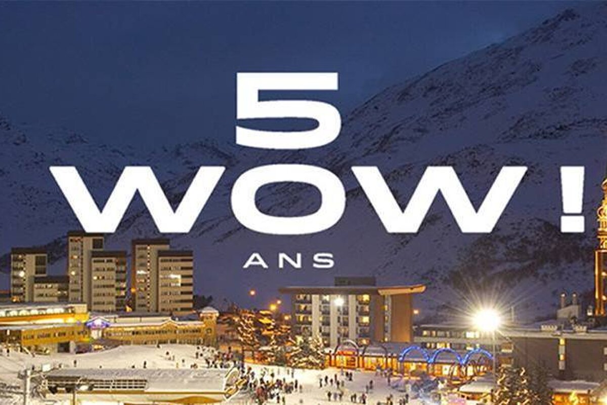 a poster of a ski resort celebrating 50 years