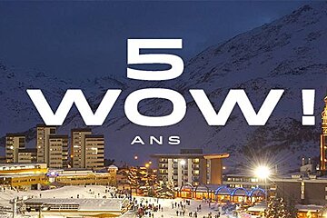 a poster of a ski resort celebrating 50 years