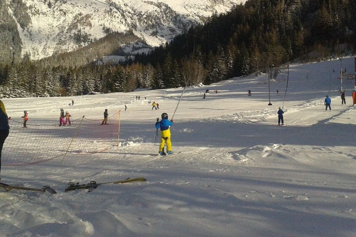 a beginner ski area grands montets