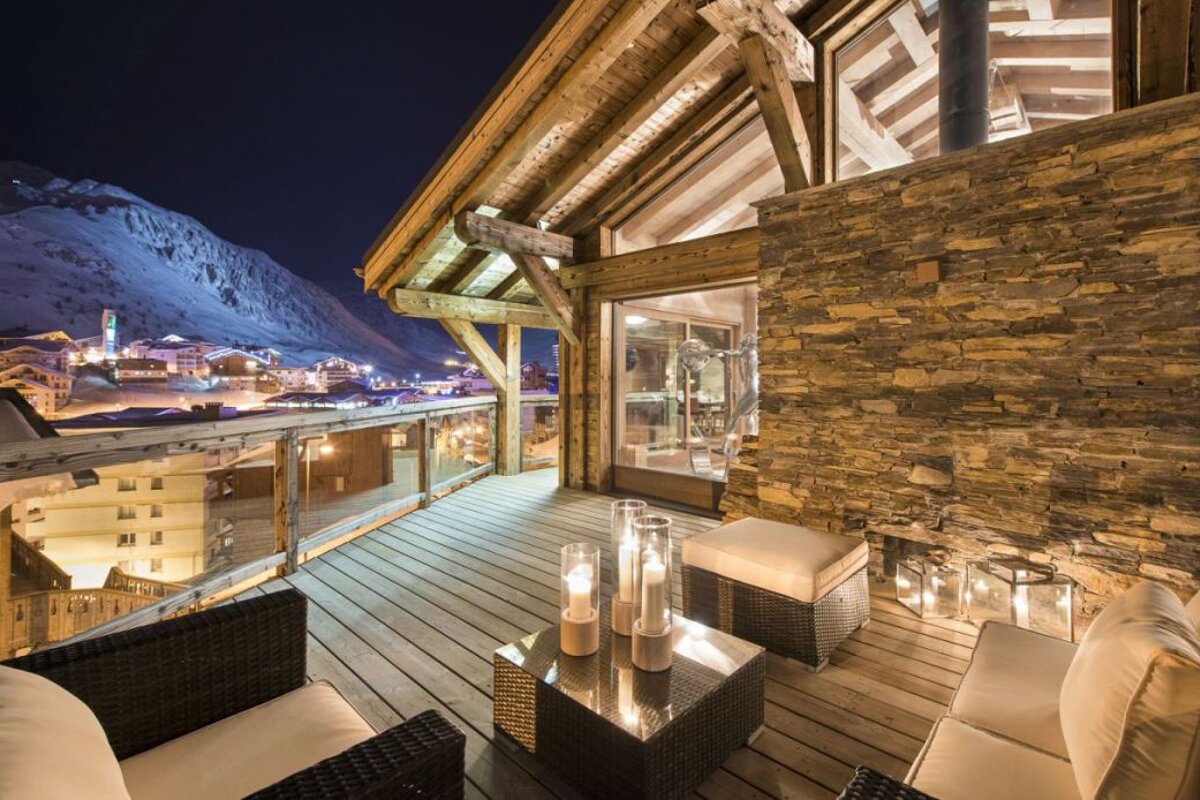 Chalets in Tignes terrace