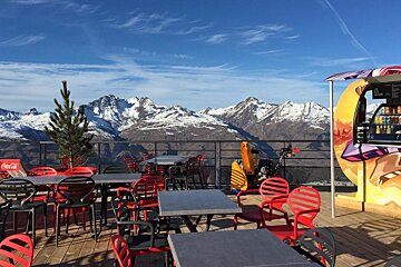 L'Altiport Restaurant, Les Arcs 1800 restaurant terrasse