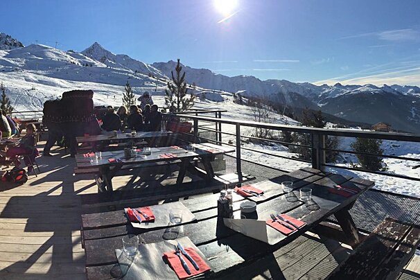 L'Altiport Restaurant, Les Arcs 1800 restaurant terrasse