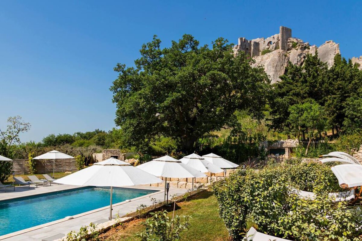 Le Mas d'Aigret Hotel, Les Baux view