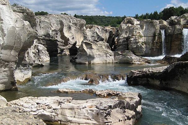 interesting & unusual rock formations in a river