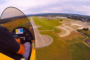 looking over the pilots shoulder