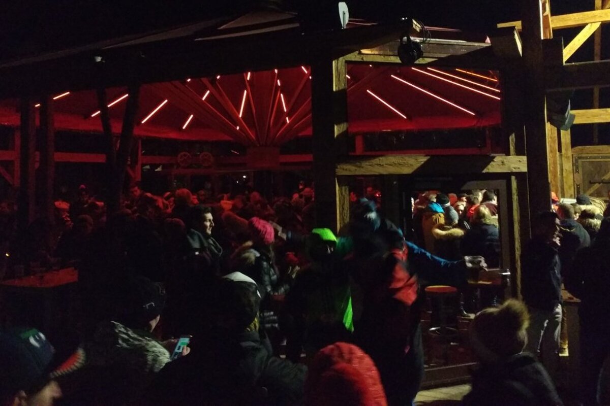 people partying in a bar