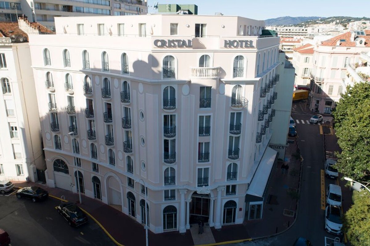 An aerial view of the cristal hotel in nice france