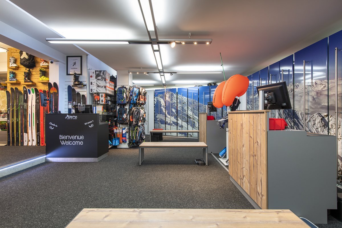 Xtreme Sports Ski Boutique, Verbier Centre shop interior