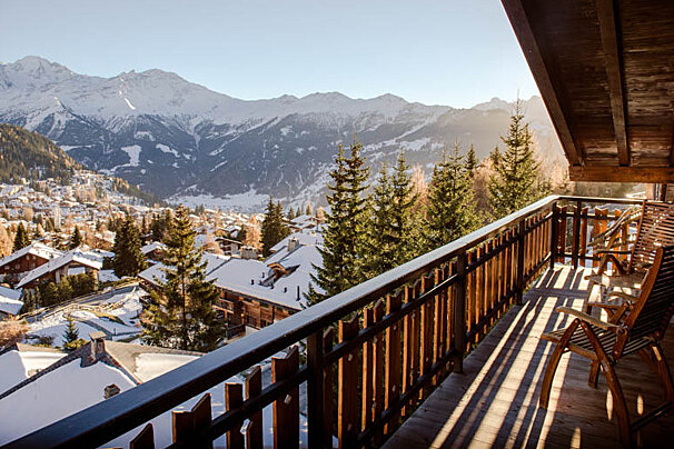 Baccara Chalet Apartment, Verbier balcony