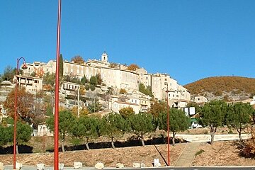 a hill top village in provence