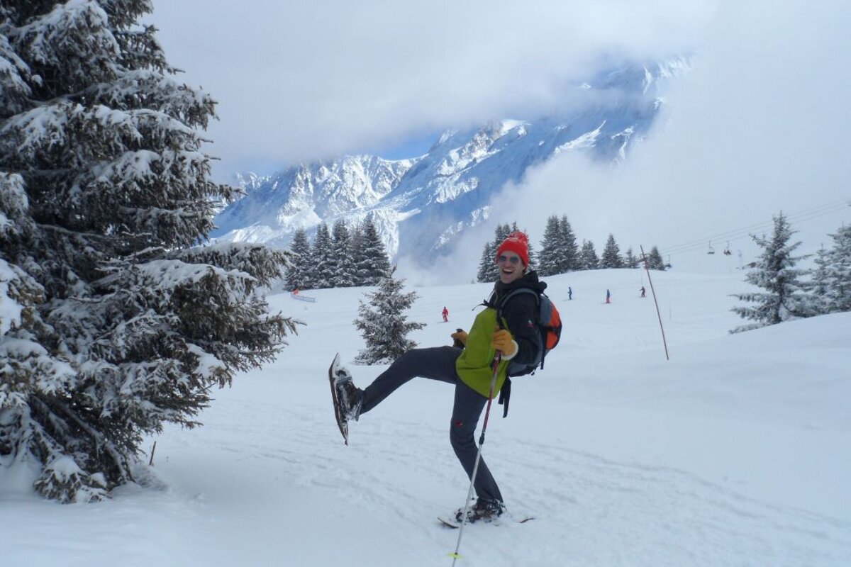 Snowshoe hiking in Chamonix