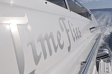 writing on the side of a boat
