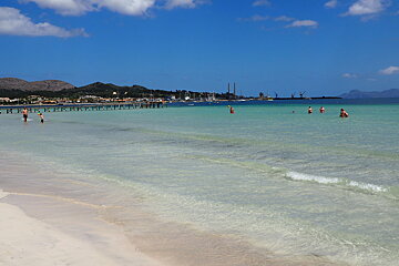 people swimming in the sea in mallorca
