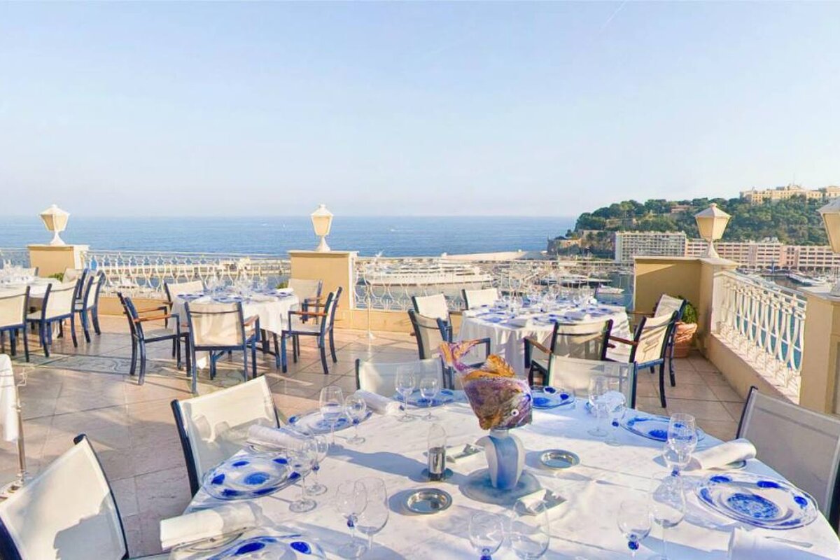Hermitage Hotel, Monaco terrace