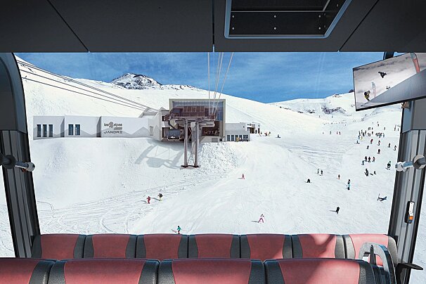Comfy seating in Jandri 3S Les 2 Alpes