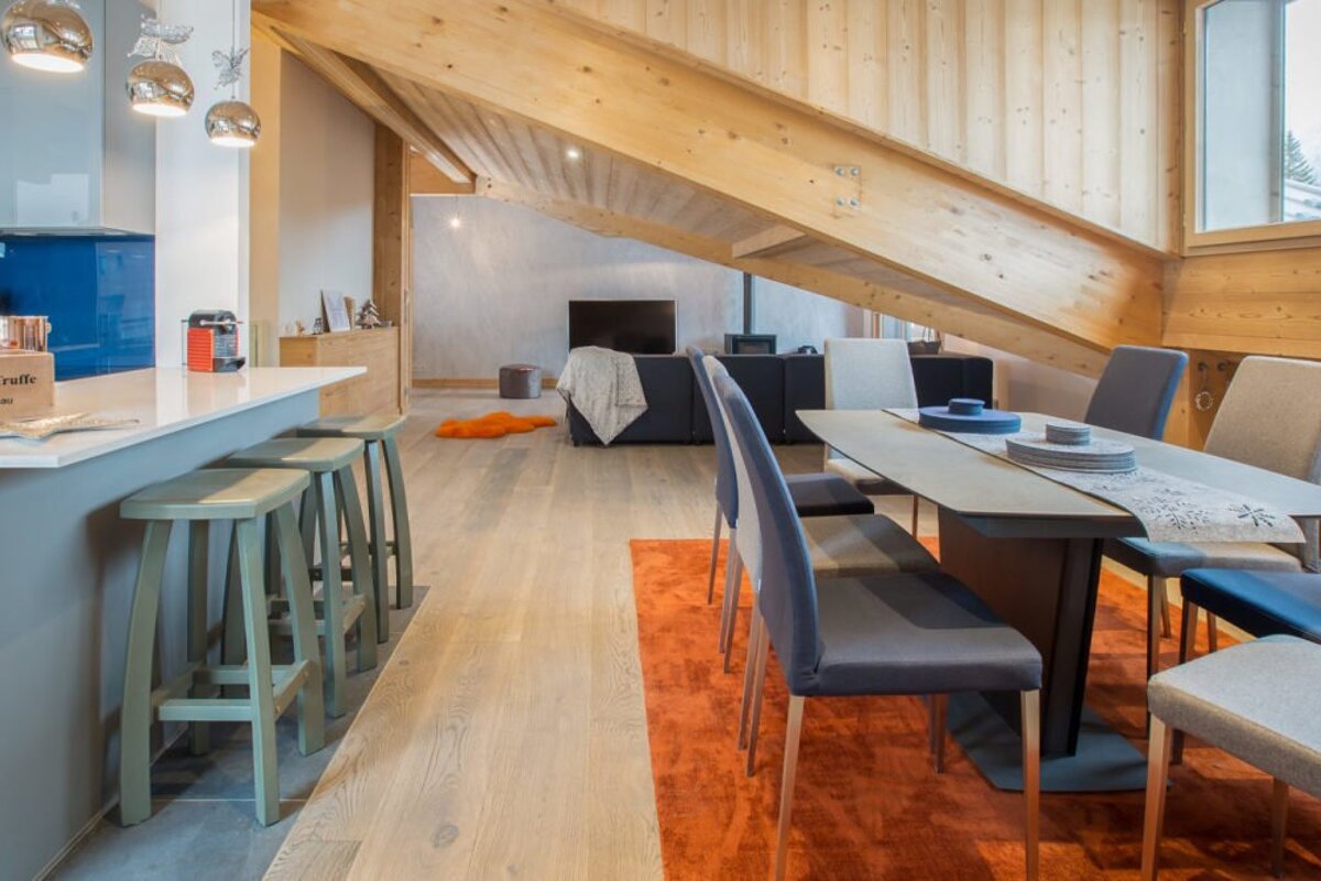 Le Papillon Apartment, Morzine living-room