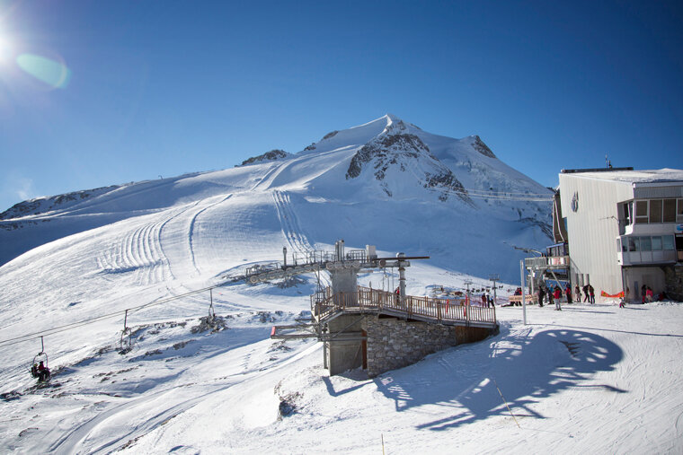 a glacier in tignes