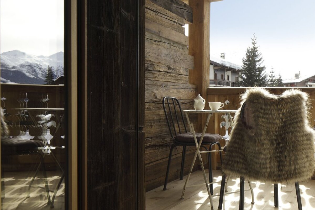 Cordee des Alpes Hotel, Verbier balcony