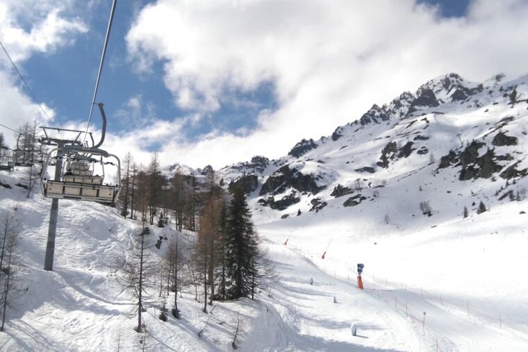 La Trappe chairlift at Flegere ski area in Chamonix