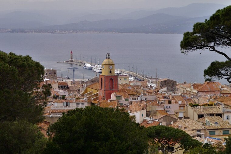 view of st tropez from the citadelle