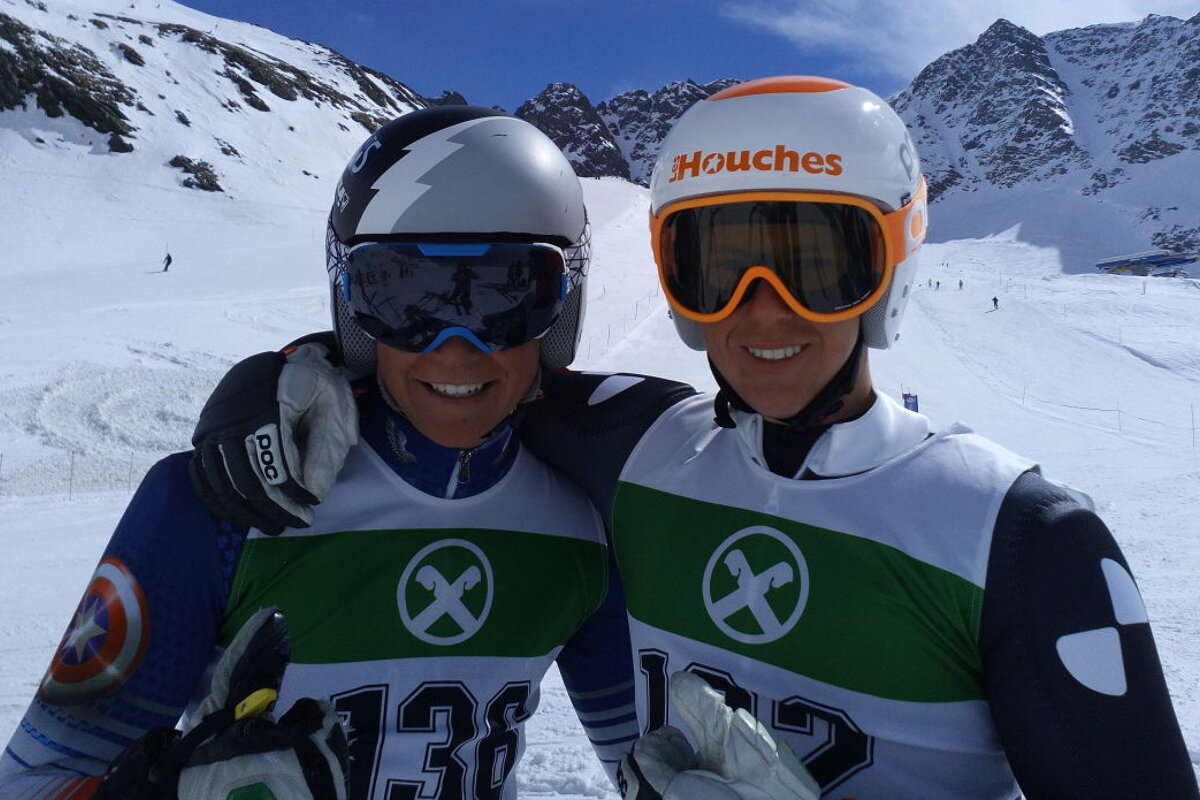 two ski racers