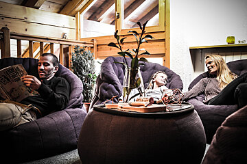 Le Refuge Hotel, Tignes Le Lac lounge room 