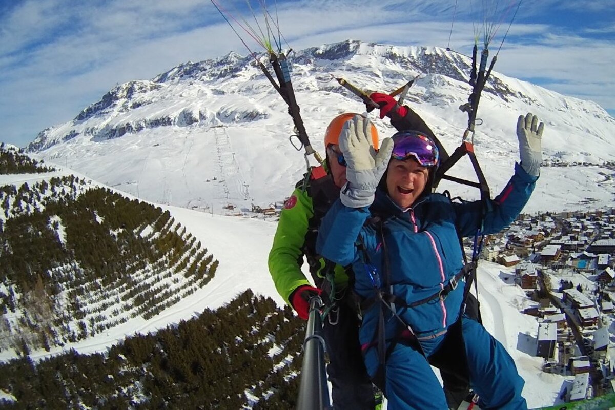 Winter Paragliding, Alpe d'Huez