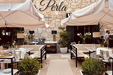 Terrace at La Perla