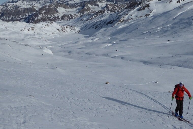 Early season ski touring adventure in Val d'Isere
