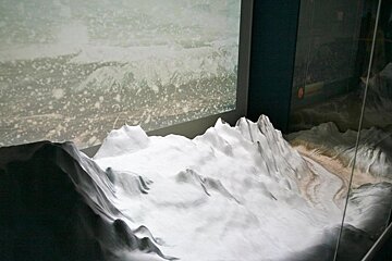 a 3d model of the mountains in Chamonix