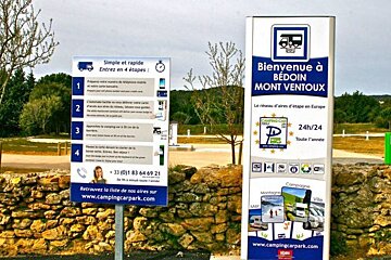 Motor home parking, Bedoin area